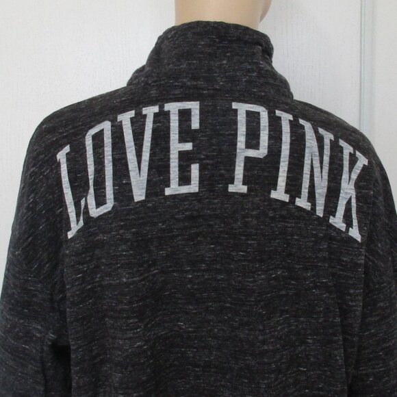 PINK Victorias Secret Crop Top Size Medium Black Pullover - Picture 8 of 11